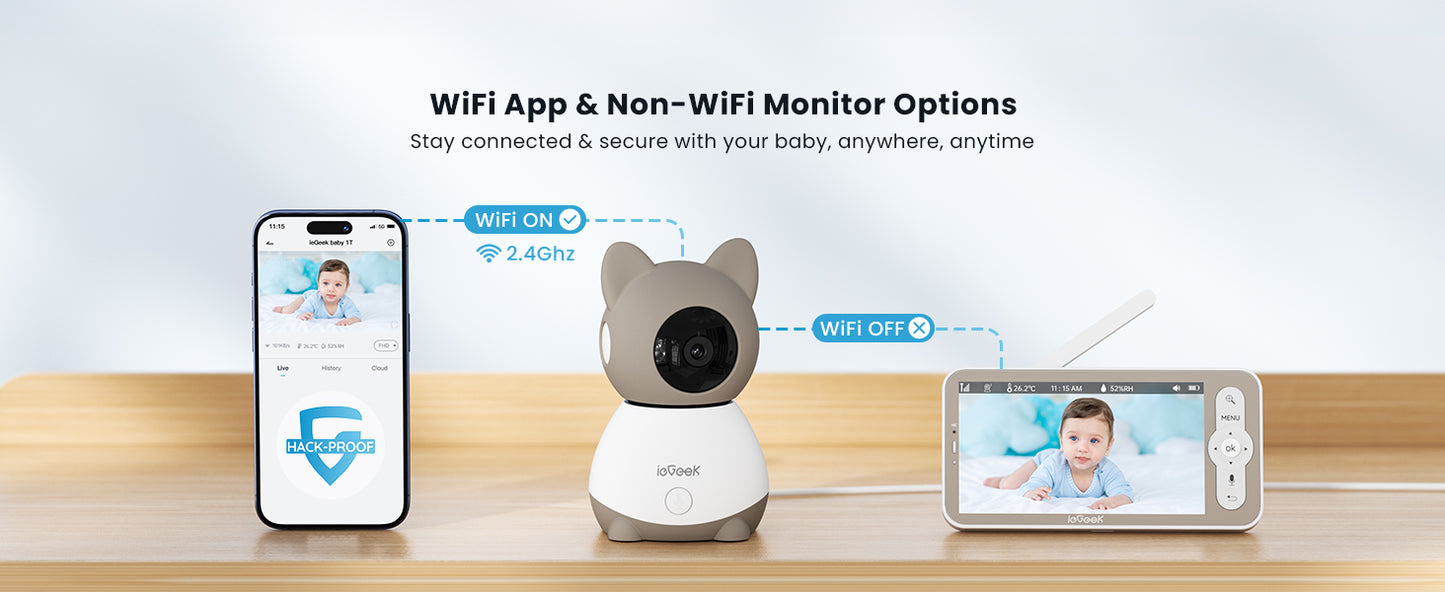 Baby Monitor with 2K Camera and Audio