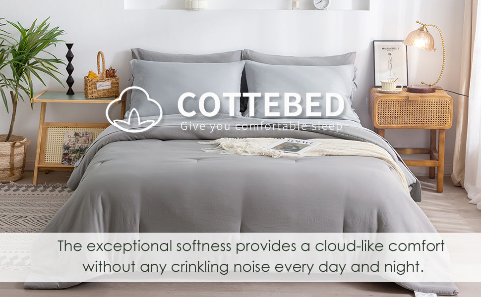 Aesthetic Solid Poly Cotton Comforter Set