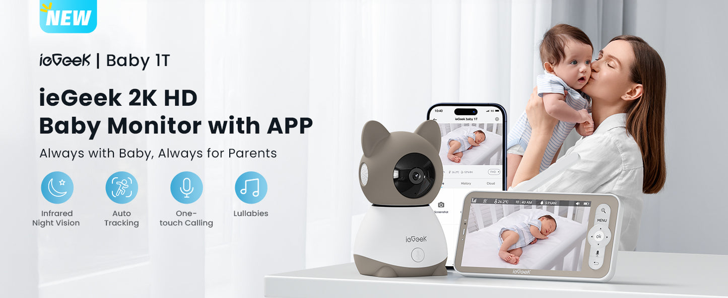 Baby Monitor with 2K Camera and Audio