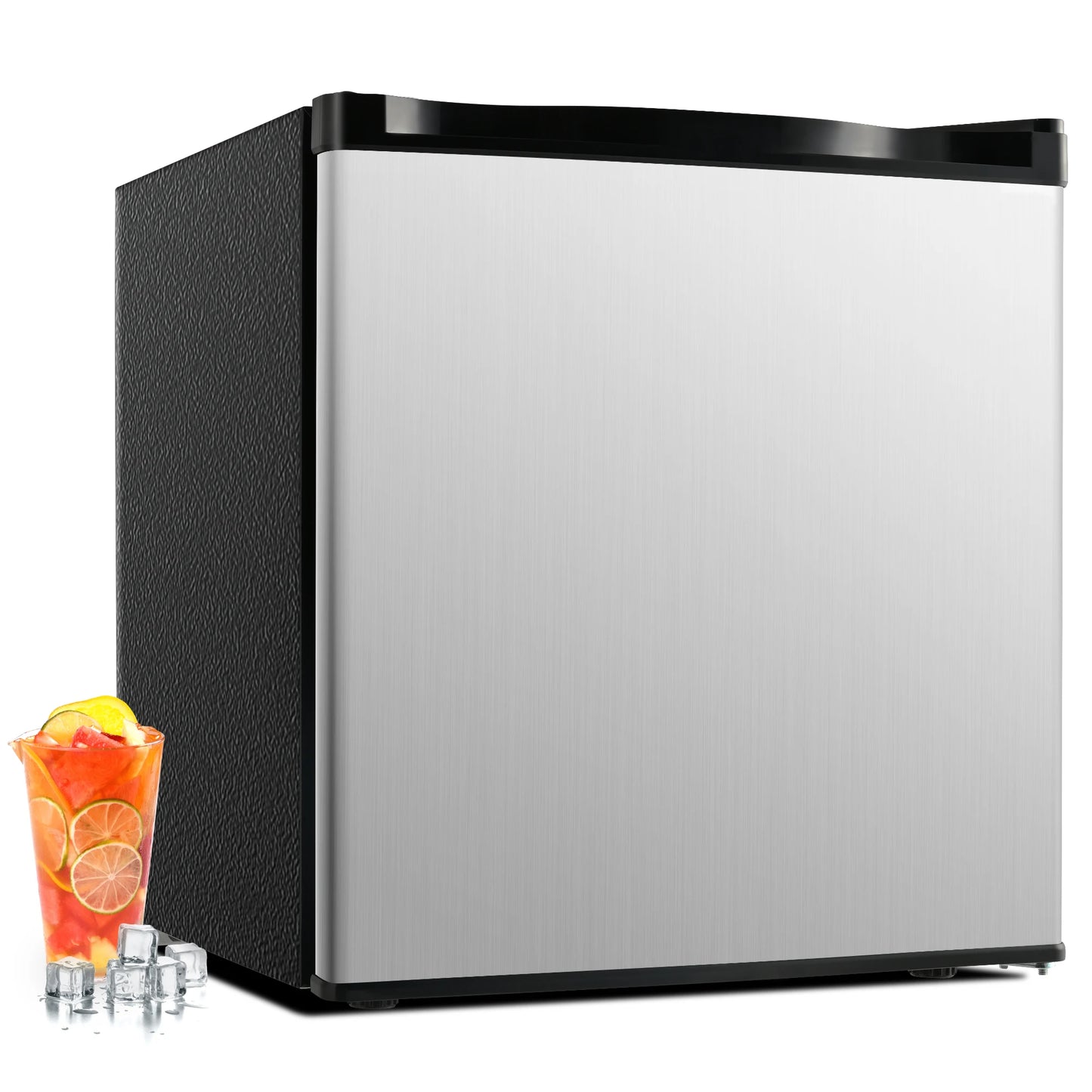 Mini Fridge with Freezer Reversible Single Door