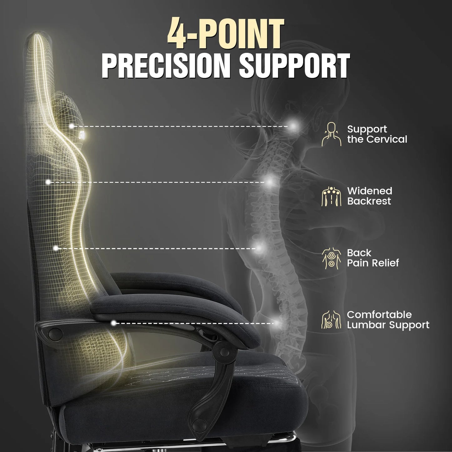 Game Chair with Footrest