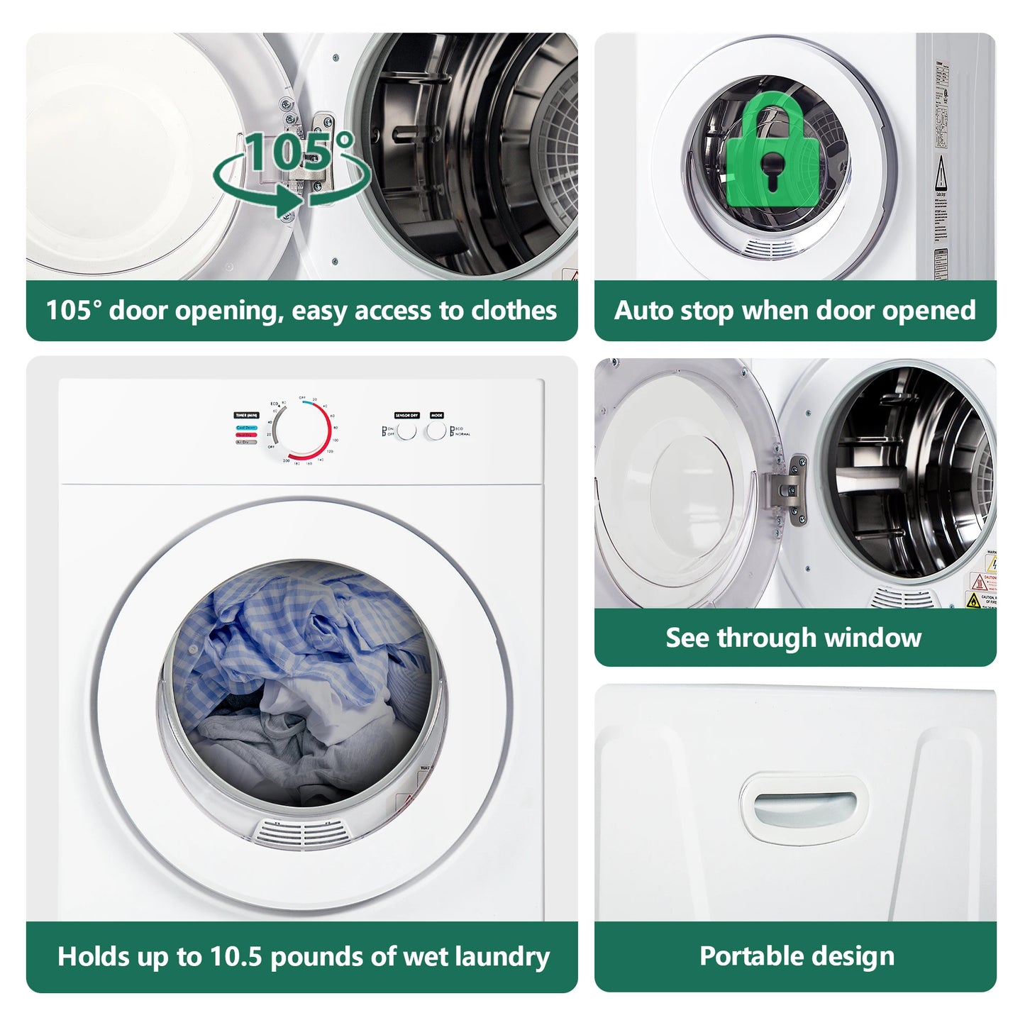Compact Dryer Portable Clothes Dryer