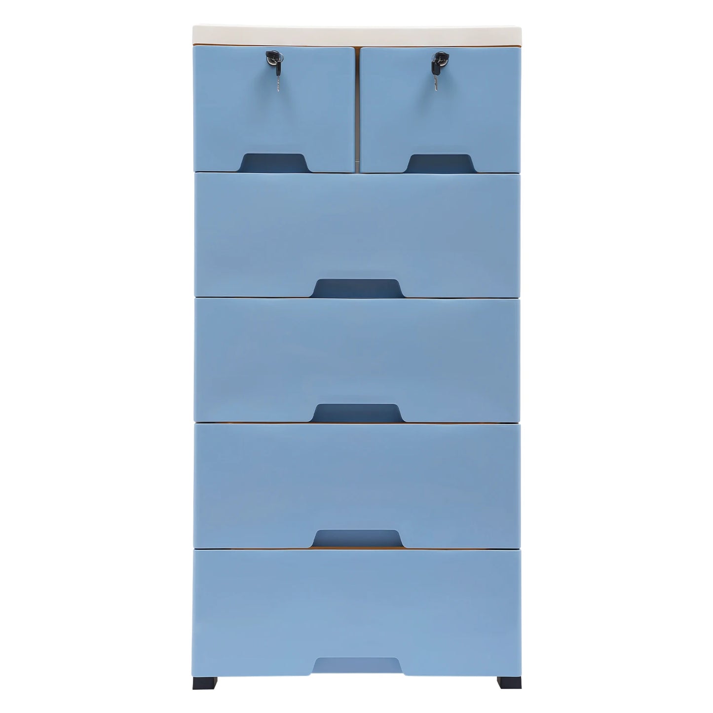 Chest Storage Stand Cabinet with 6 Drawers & 4 Wheels