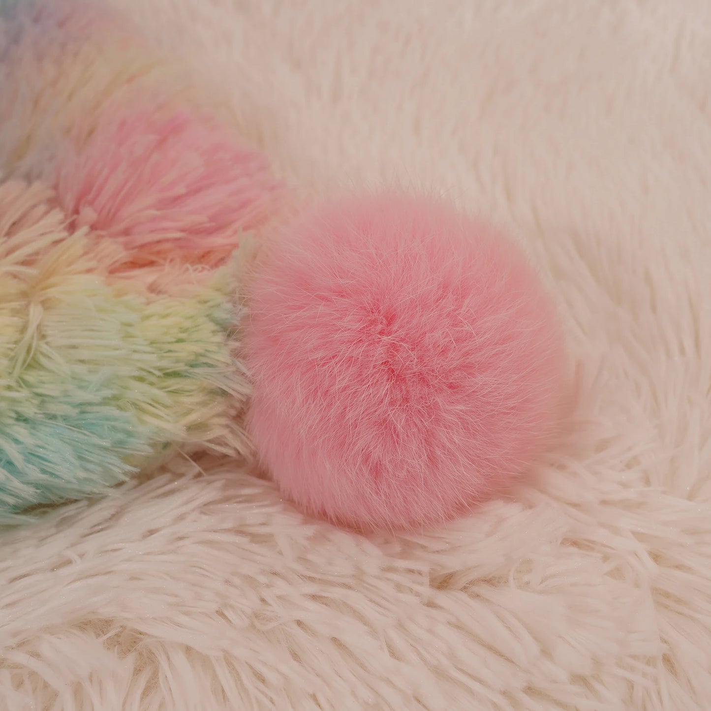 Fluffy Rainbow plush baby blanket