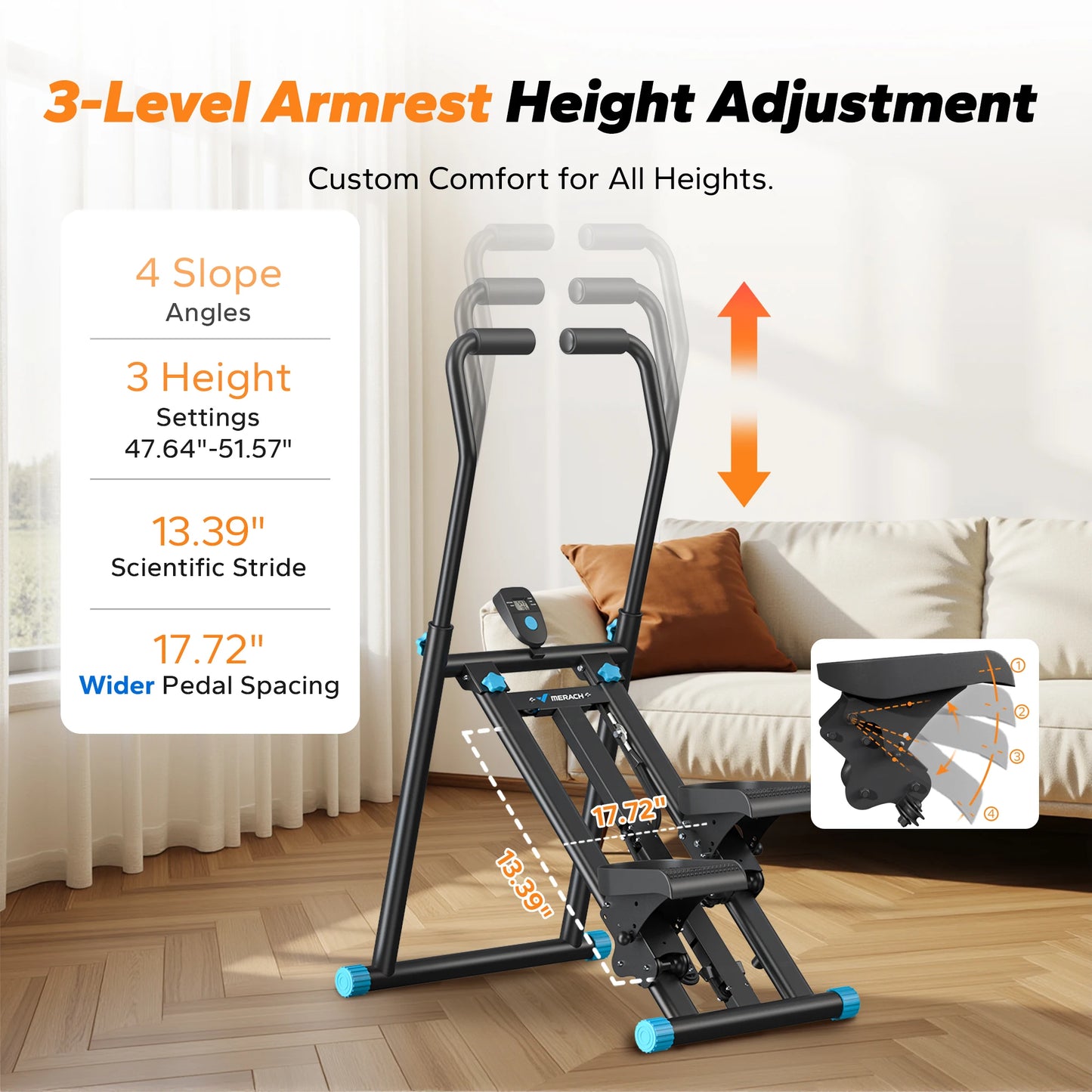 Stair Stepper Vertical Compact Folding Exercise Climber