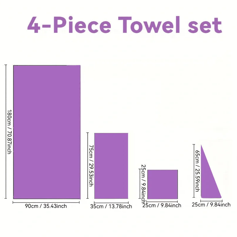 Ultra Soft Coral Fleece Bath Towel Set