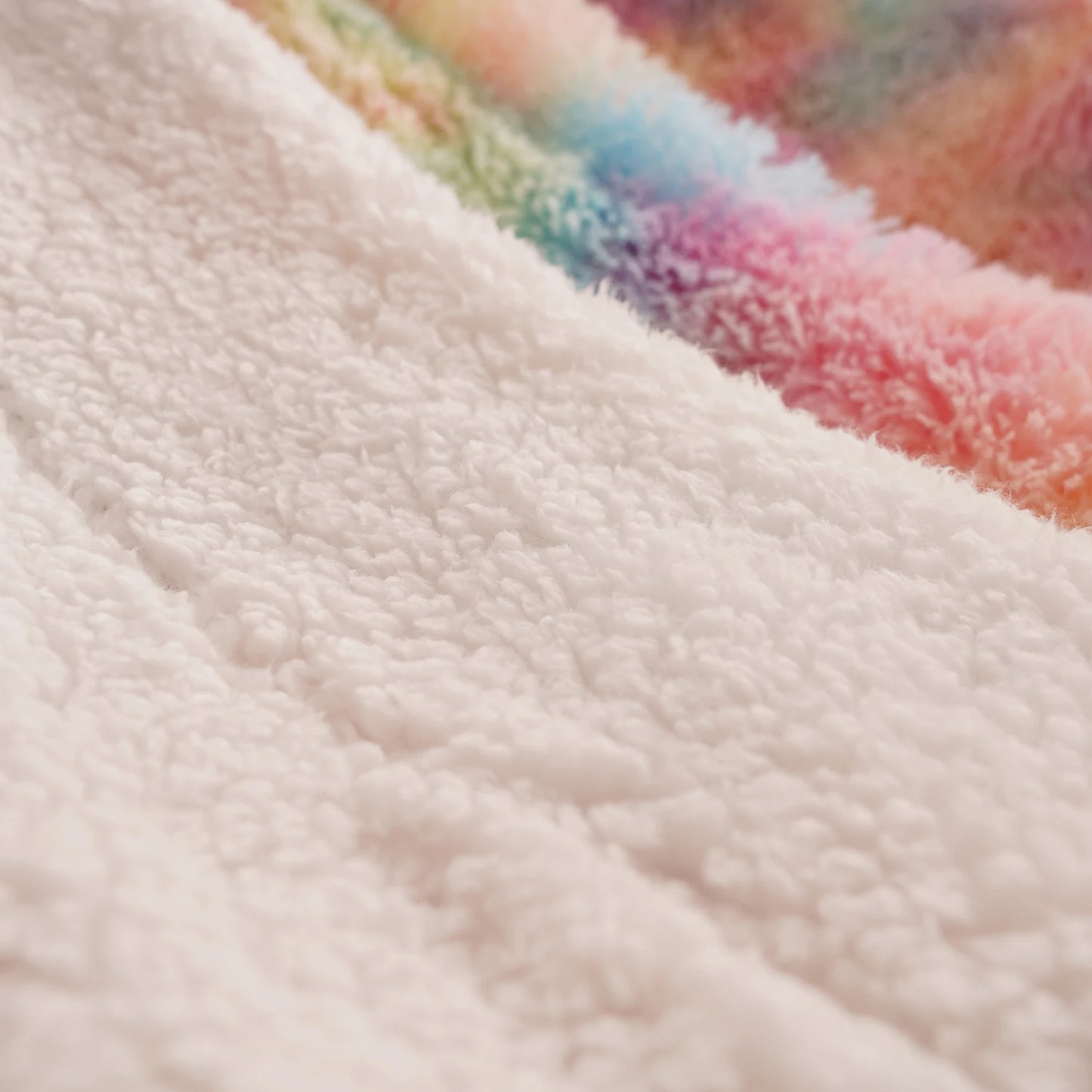 Fluffy Rainbow plush baby blanket