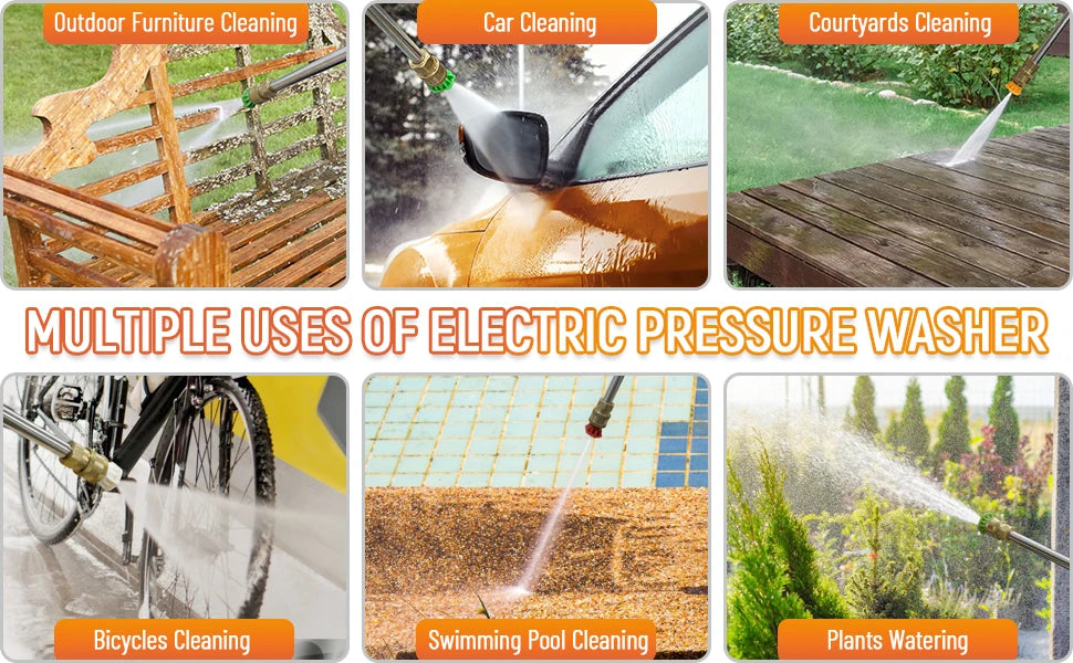 Electric Pressure Washer with Perfect Cleaning