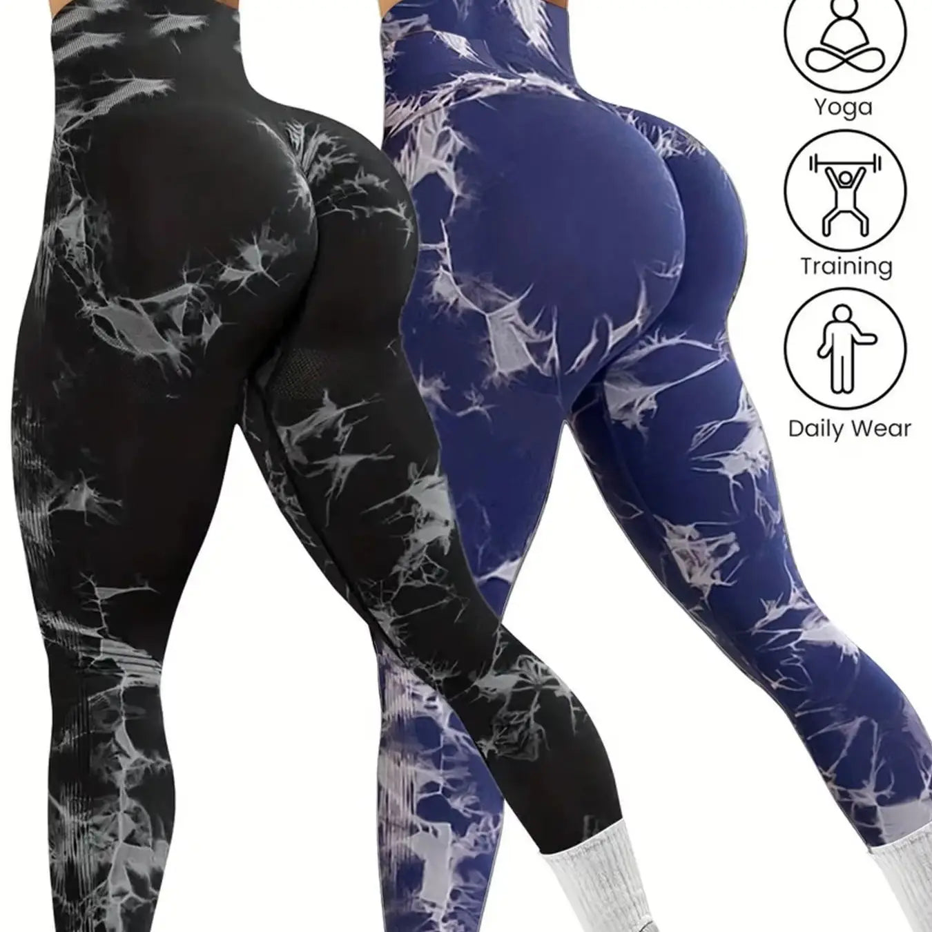 Women Tie-Dye Seamless Yoga Leggings