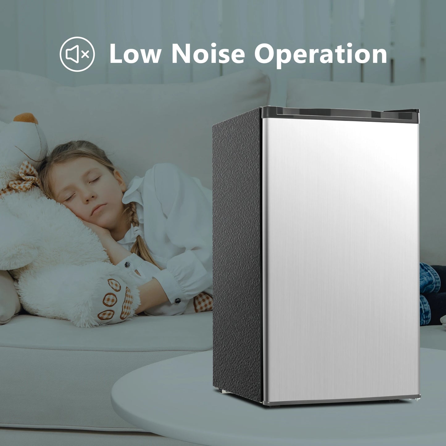 Mini Fridge with Adjustable Thermostat