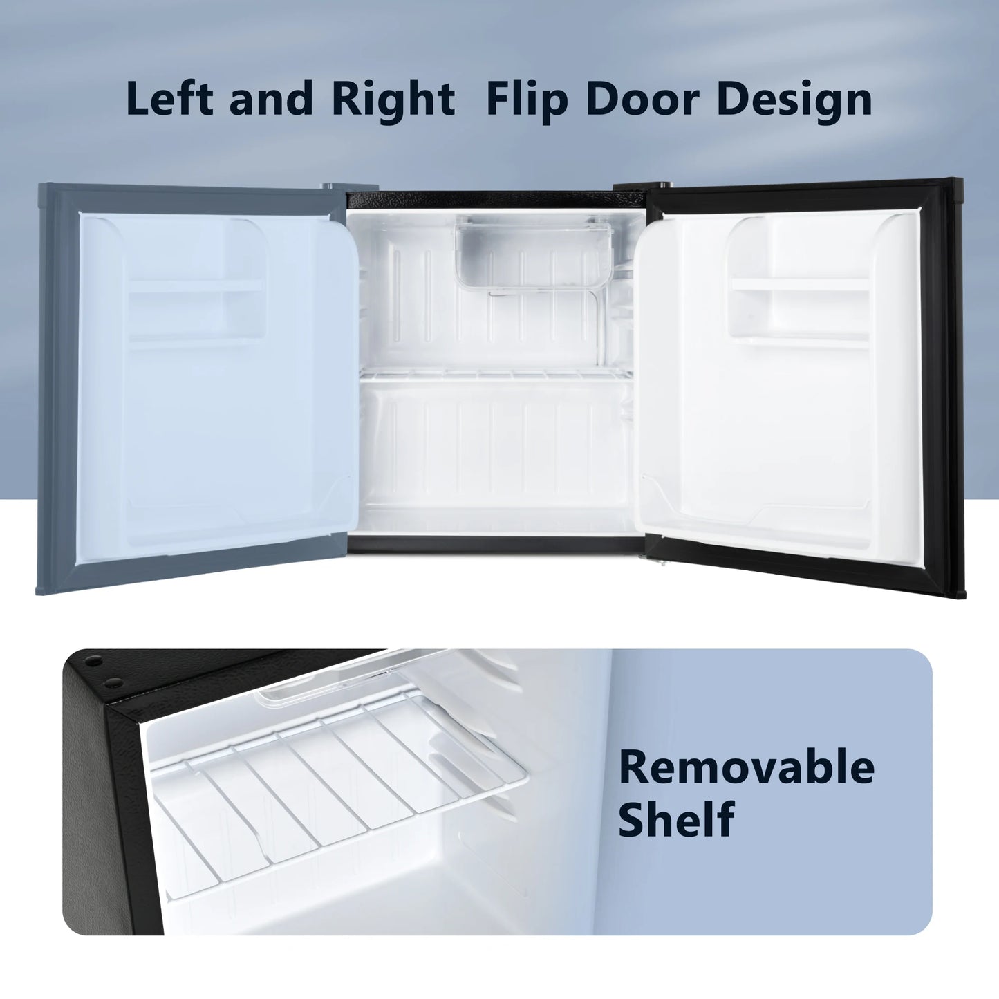Mini Fridge with Freezer Reversible Single Door