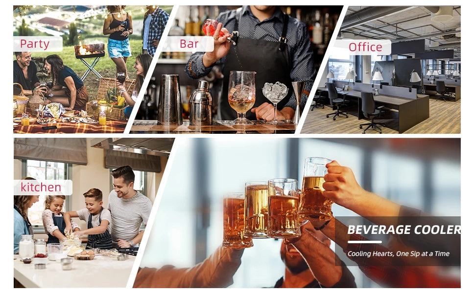 Beverage Refrigerator with Built-in Beverage Cooler