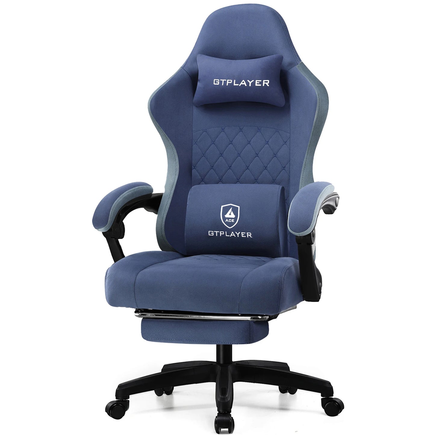 Office Chair with Pocket Spring Cushion, Linkage Armrests & Footrest