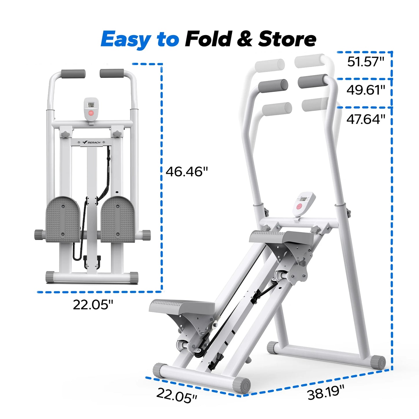 Stair Stepper Vertical Compact Folding Exercise Climber
