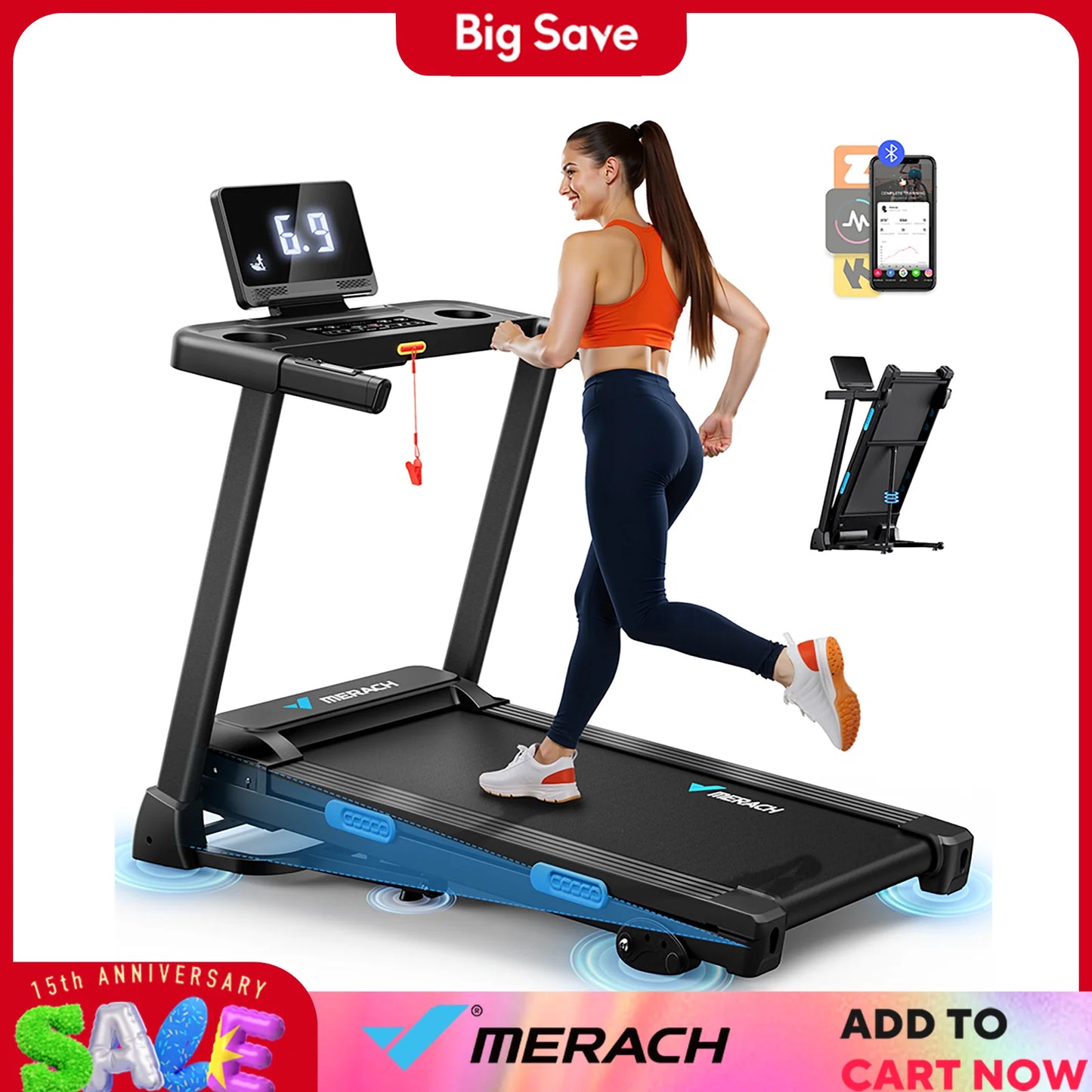 Foldable Treadmill Incline Quiet