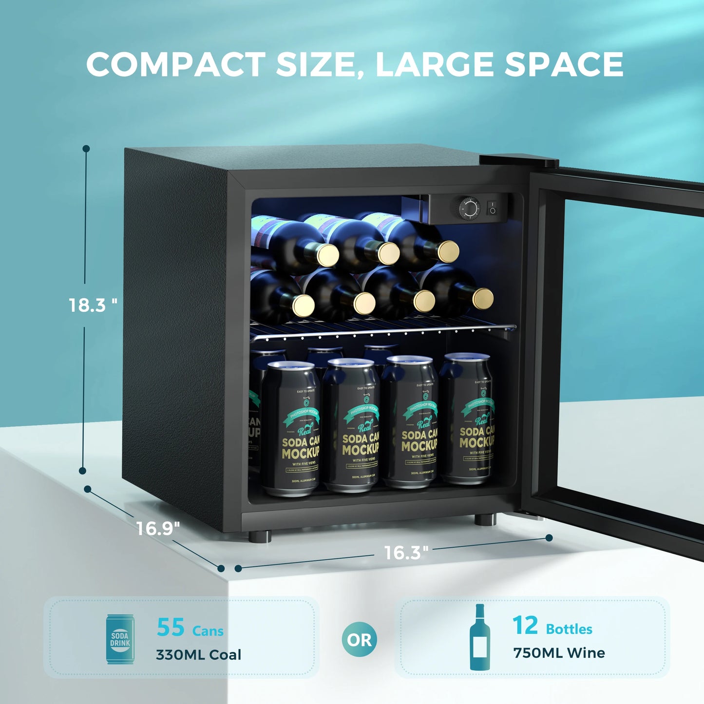 Mini Fridge Beverage Refrigerator Cooler