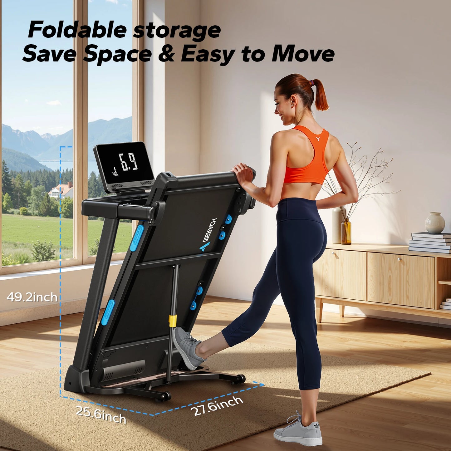 Foldable Treadmill Incline Quiet