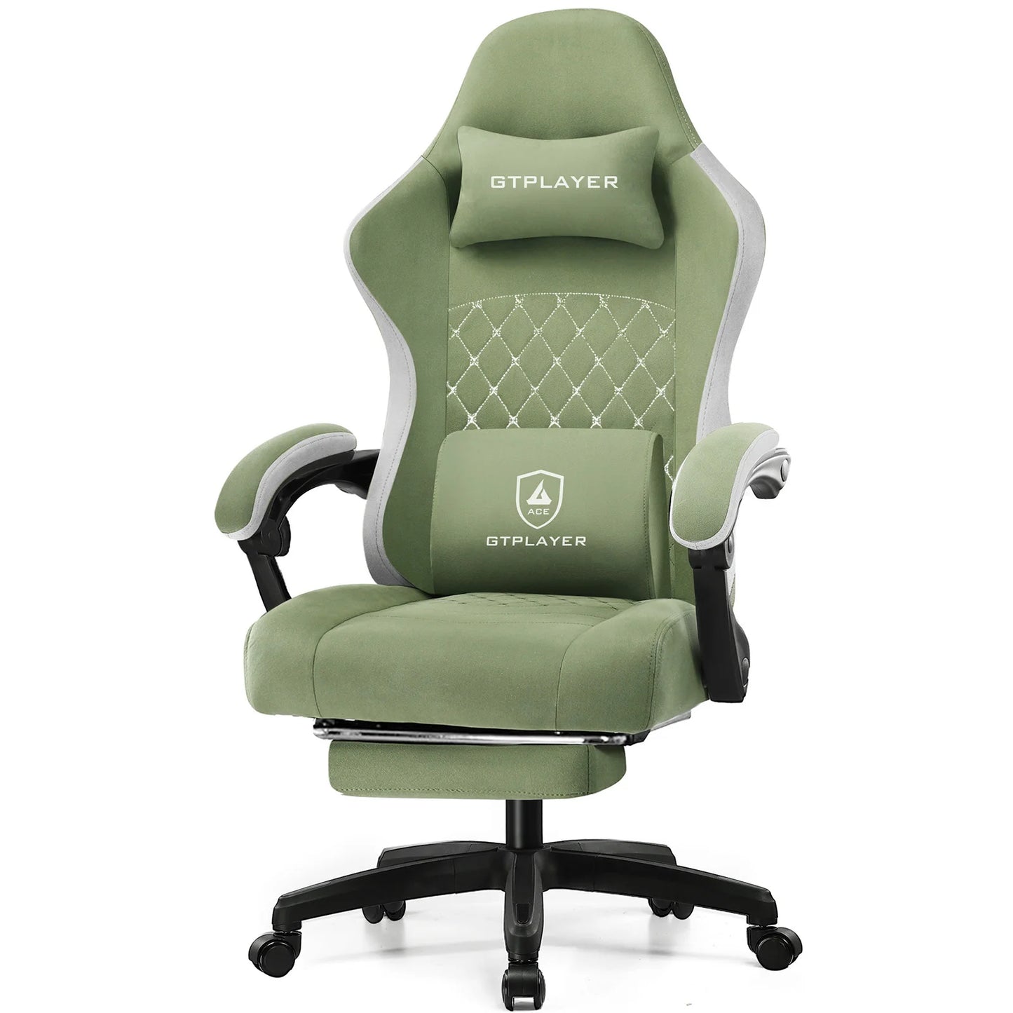Office Chair with Pocket Spring Cushion, Linkage Armrests & Footrest