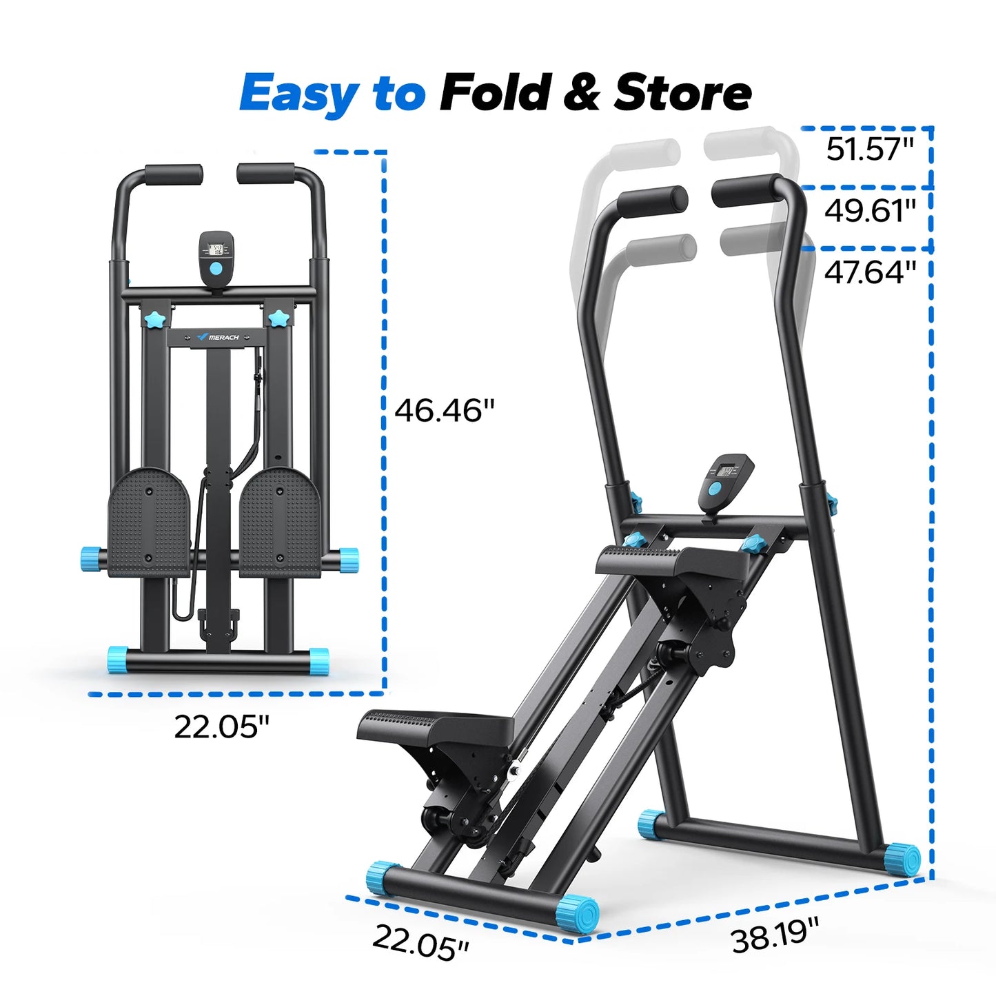 Stair Stepper Vertical Compact Folding Exercise Climber