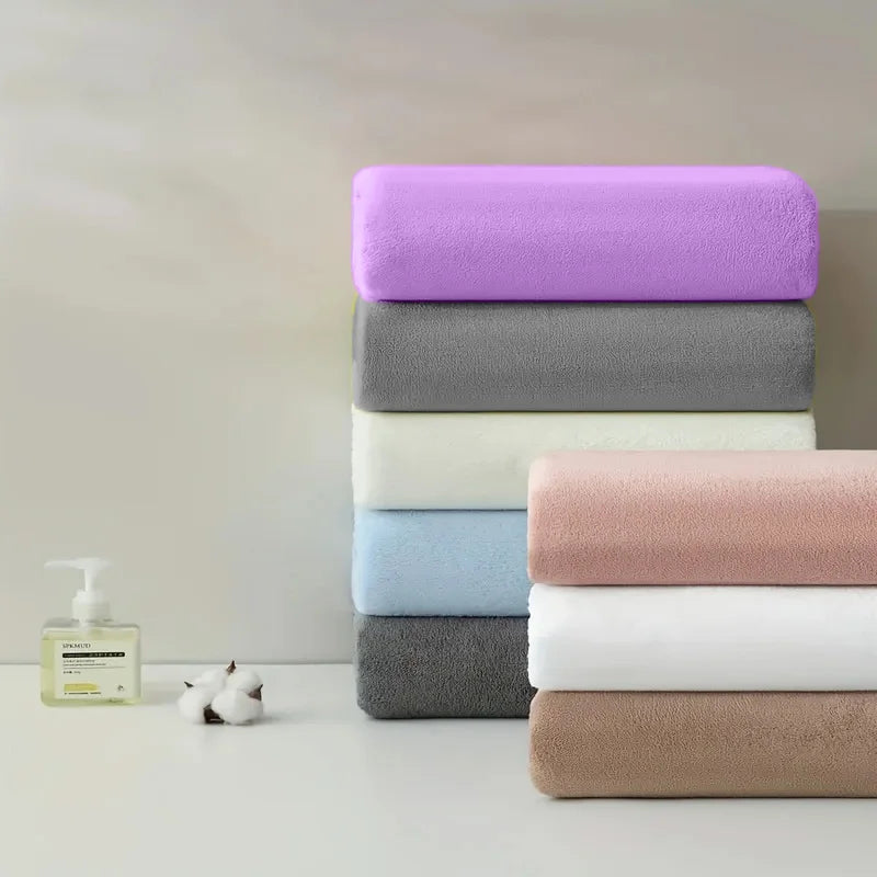 Ultra Soft Coral Fleece Bath Towel Set