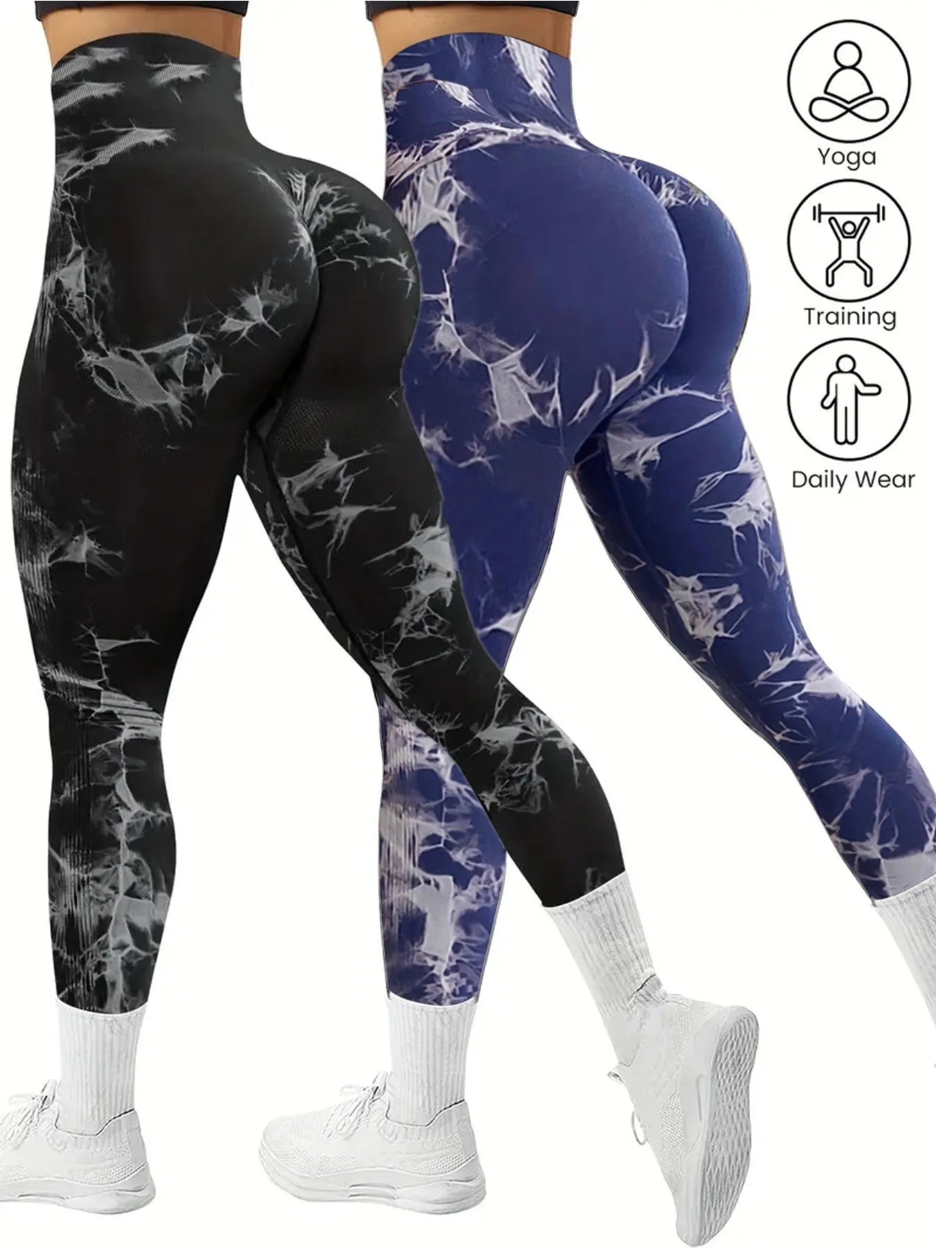 Women Tie-Dye Seamless Yoga Leggings