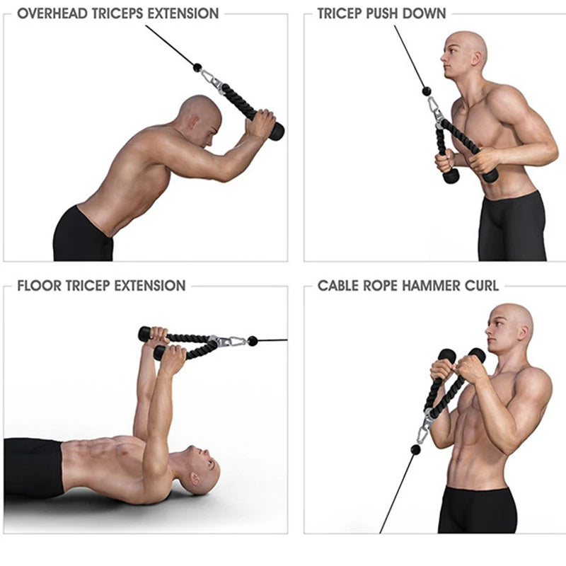 Abdominal Crunches Cable Pull Down Tricep Rope