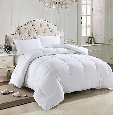 All Season Solid White Double Fill Comforter