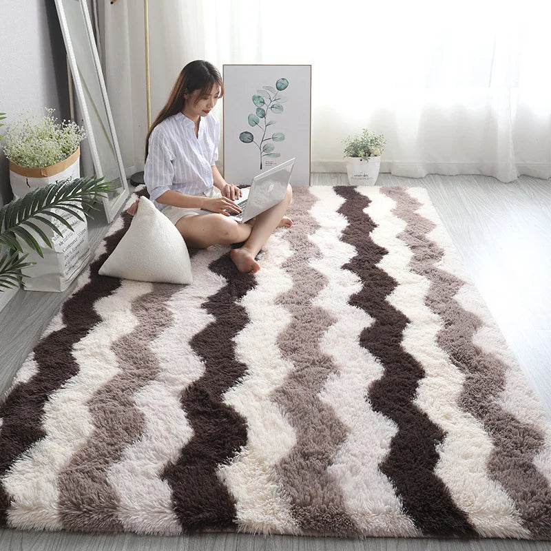 Fluffy Carpet Modern Home Decor Mats Thickened Non-Slip