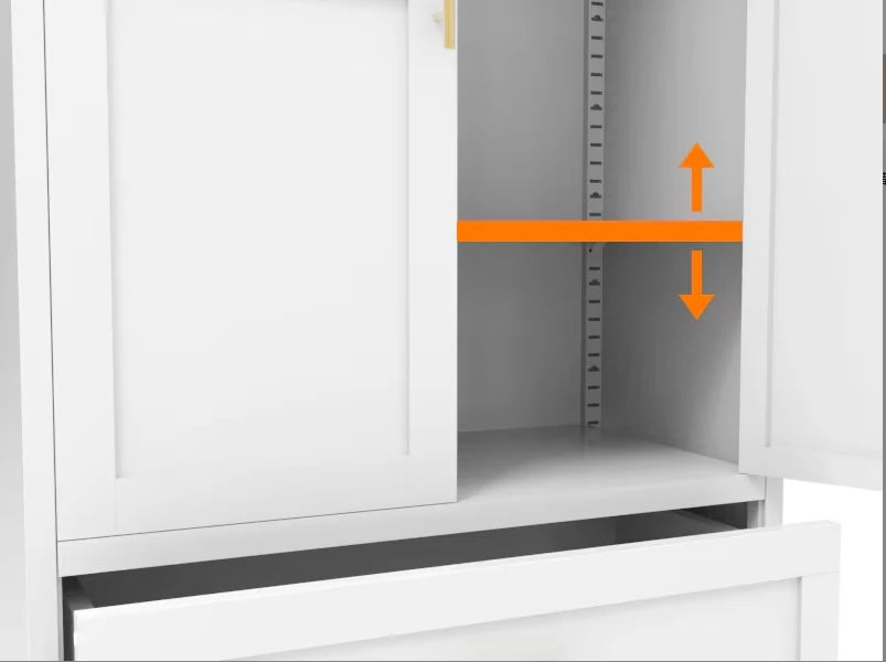 Heavy Duty 2 Doors 2 Drawers Wardrobe Cabinet