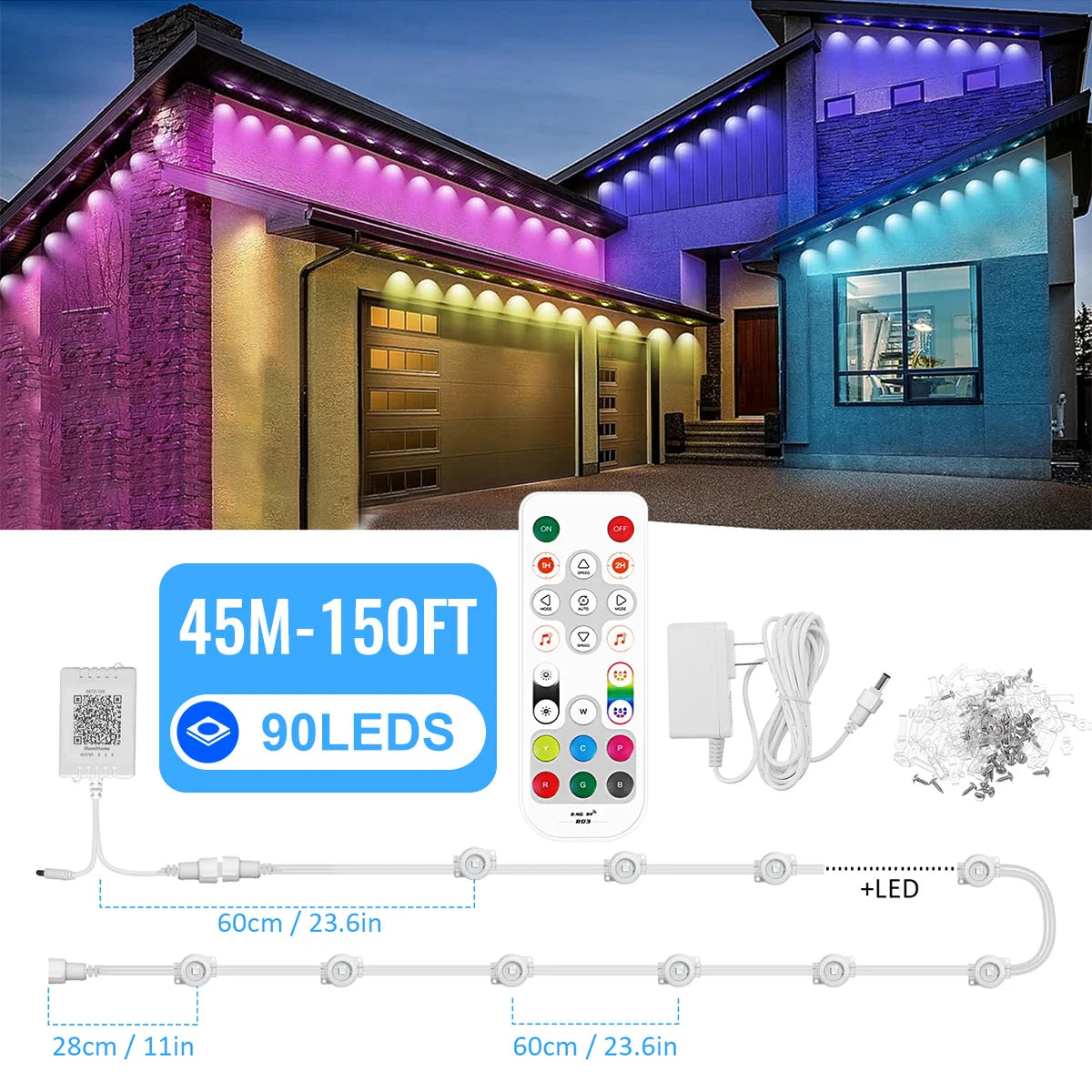 Patio Permanent Outdoor Smart RGB Lights