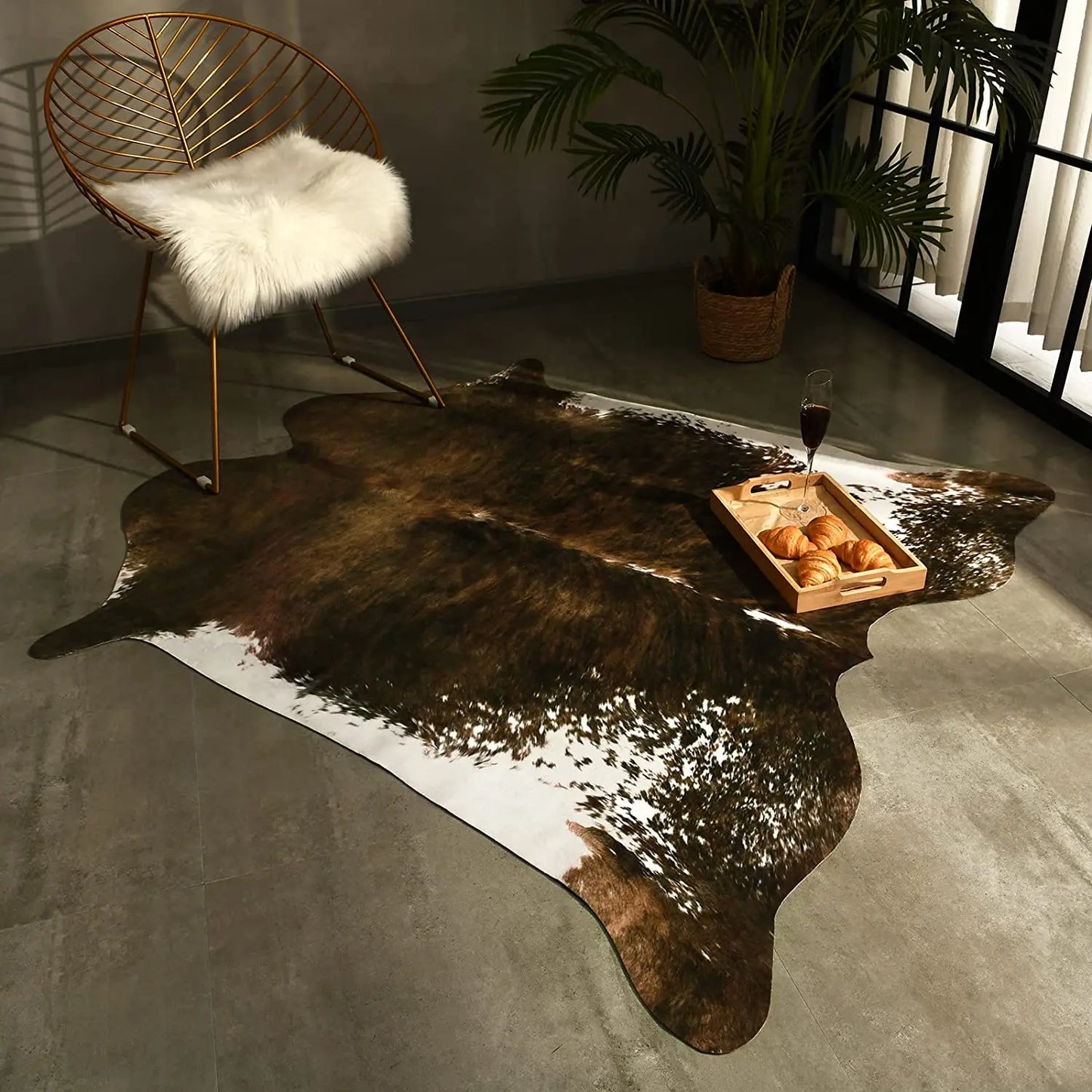 American style Animal Print Rug faux fur