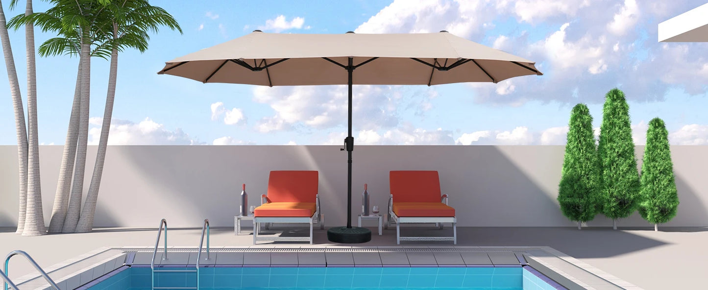 Outdoor Double-Sided Extra Large Table Umbrella