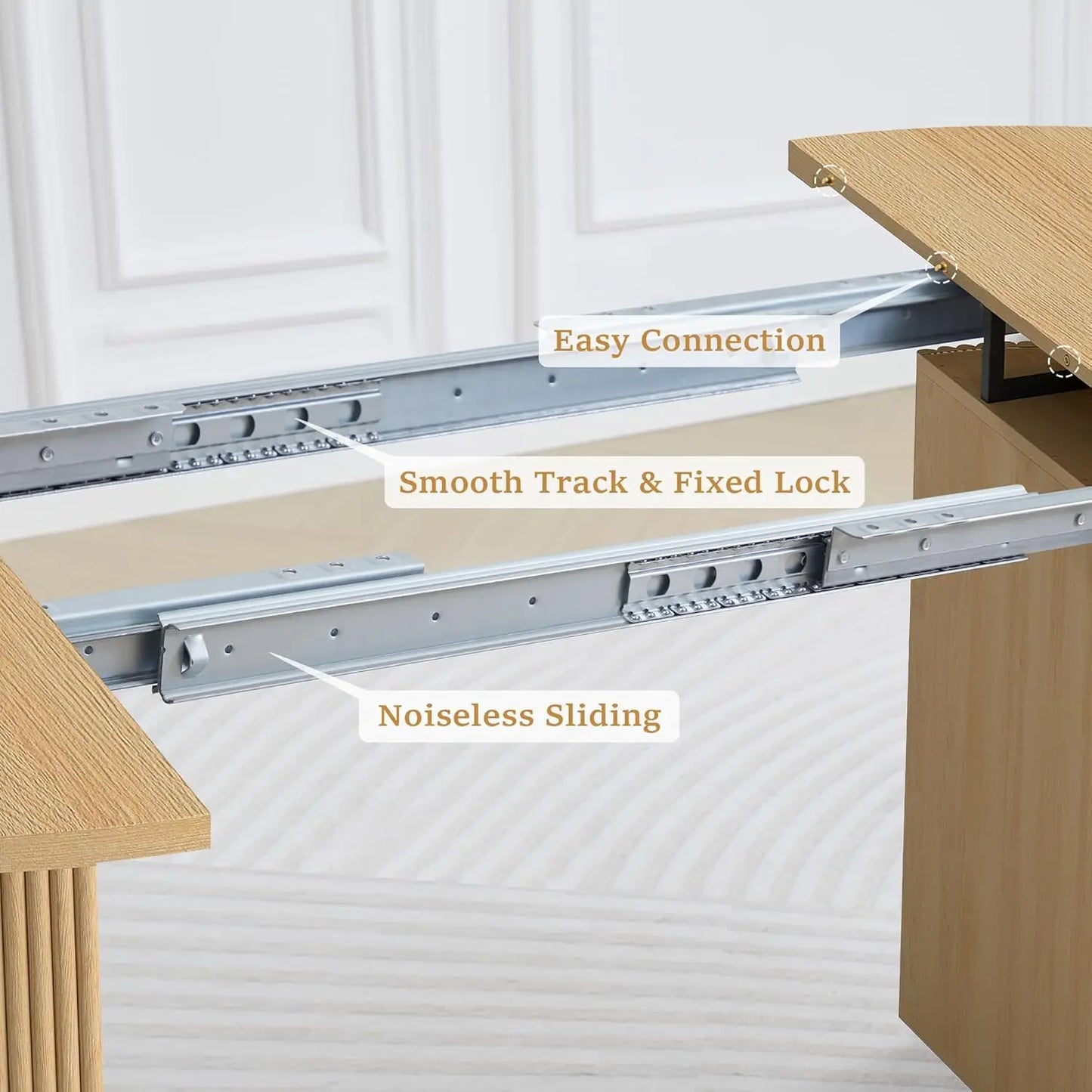Extendable Dining Room Table with Fluted Base Oval Dinner
