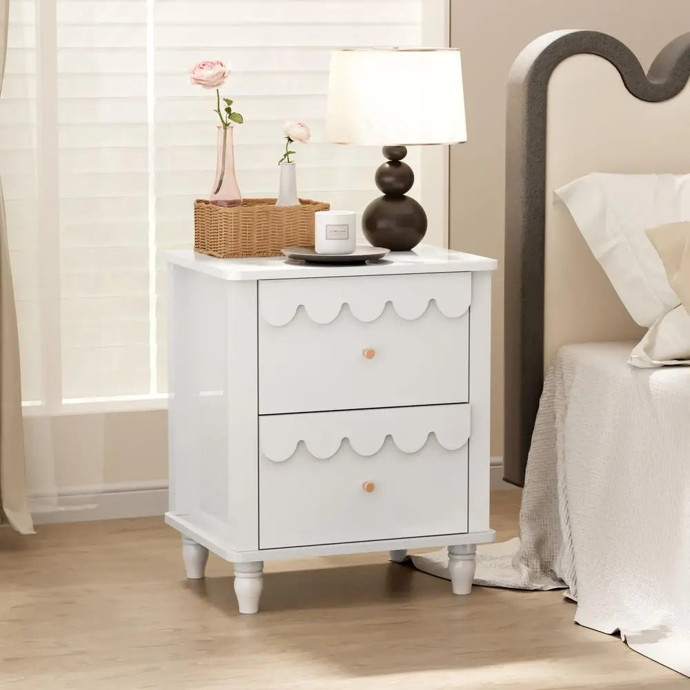 Modern Night Stand Set 2 with Petal Pattern