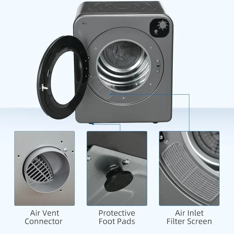 Portable Clothes Dryer with Intelligent Drying