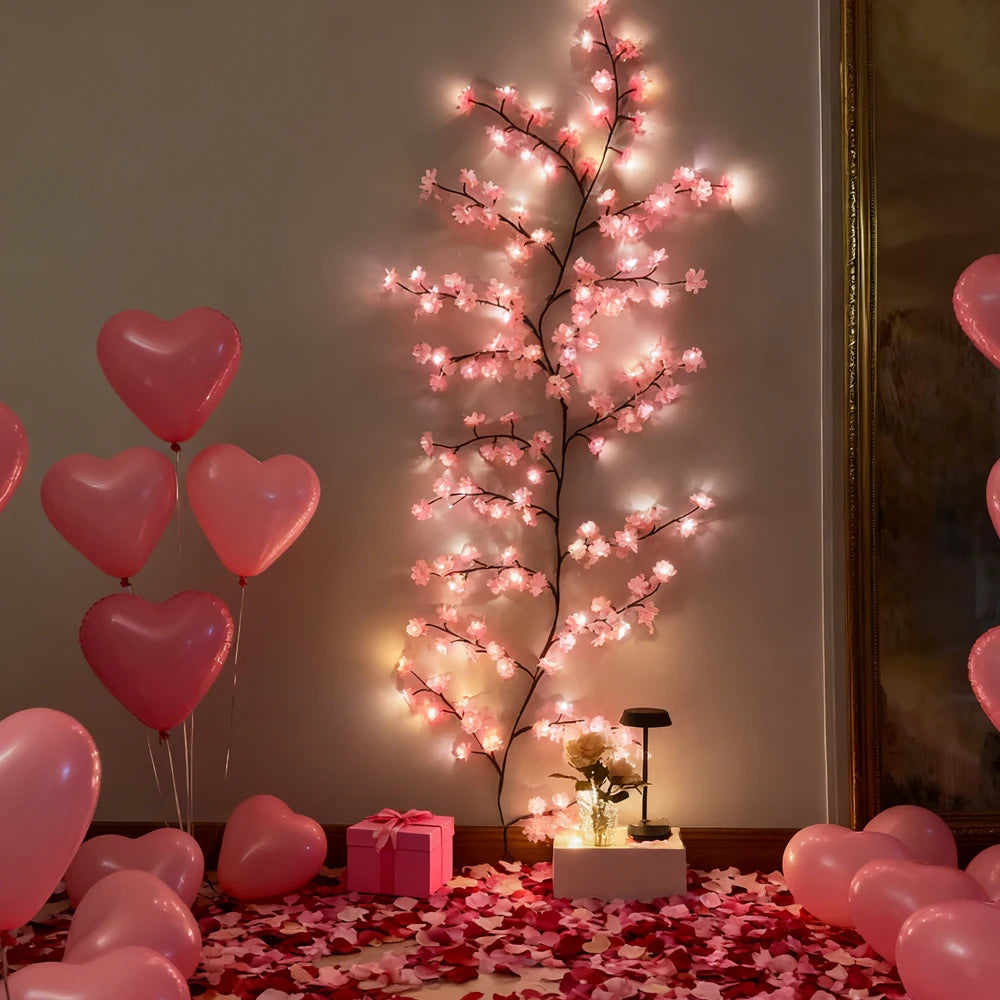 1 Piece of Pink Cherry Blossom Vine Light