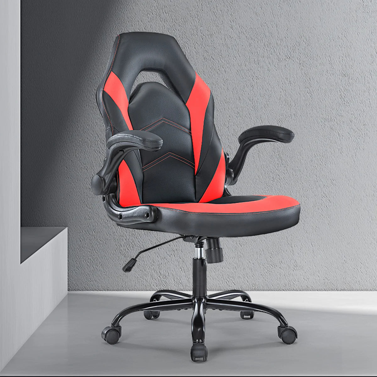 Office Chair with Swivel Rolling Flip-up Armrest