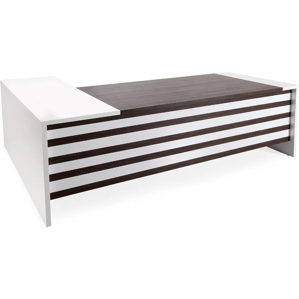 Home Office Executive Desk with File Cabinets
