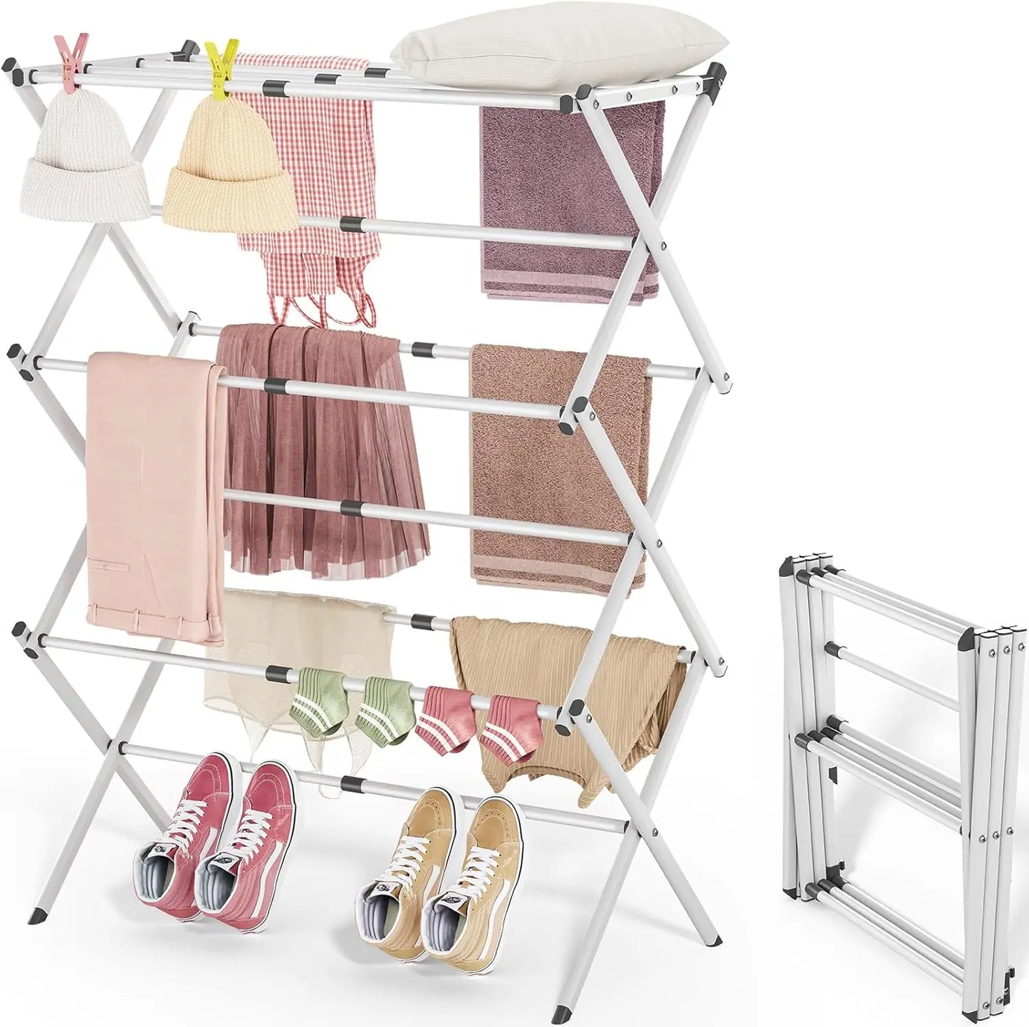 3-Tier Expandable Metal Drying Rack