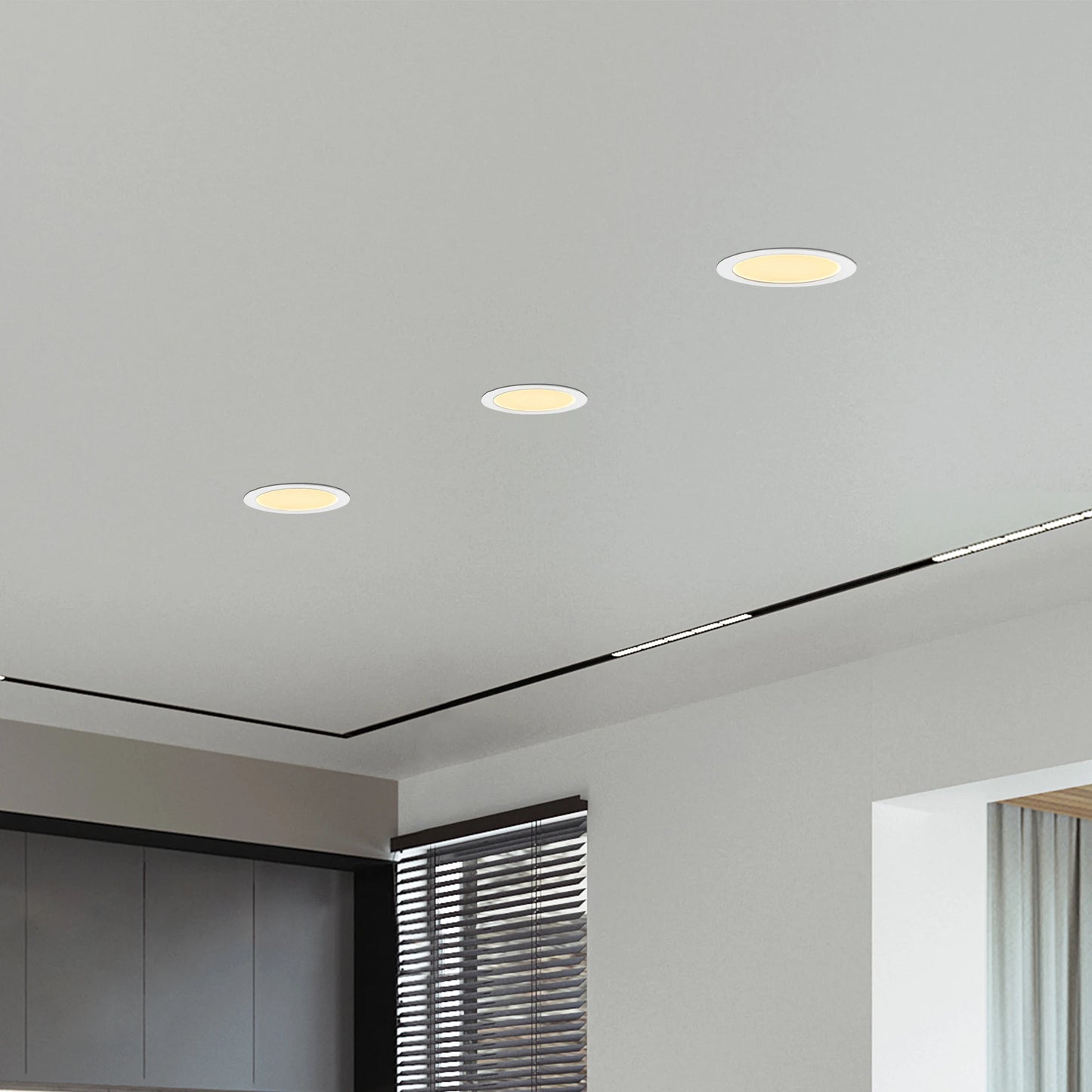 Recessed Lights with Dimmable Downlights