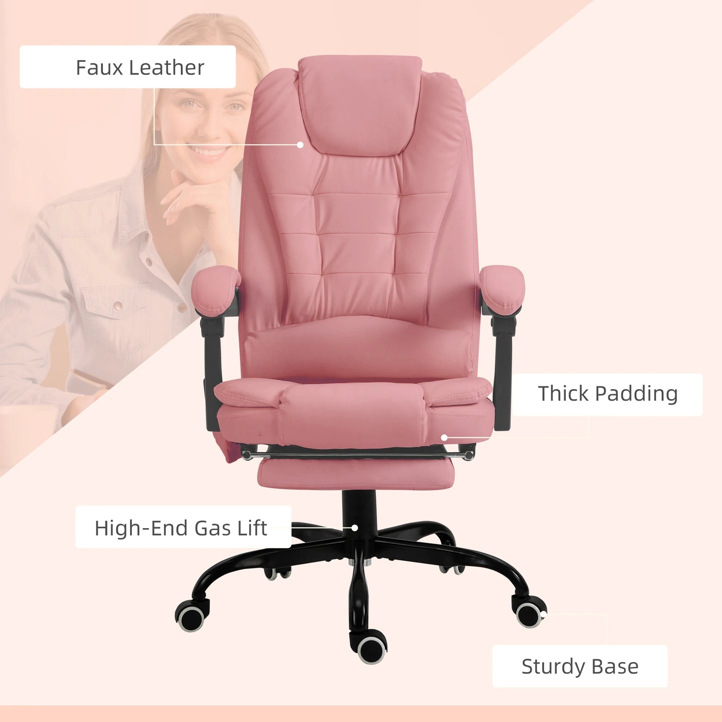 High Back Vibrating Massage Office Chair