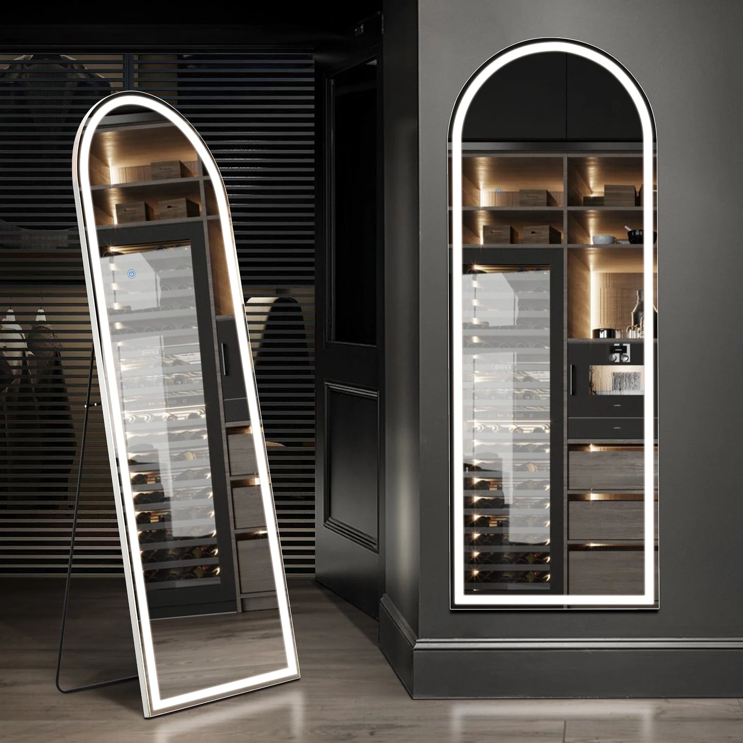 Full Length Mirror with 3 Color Lighting