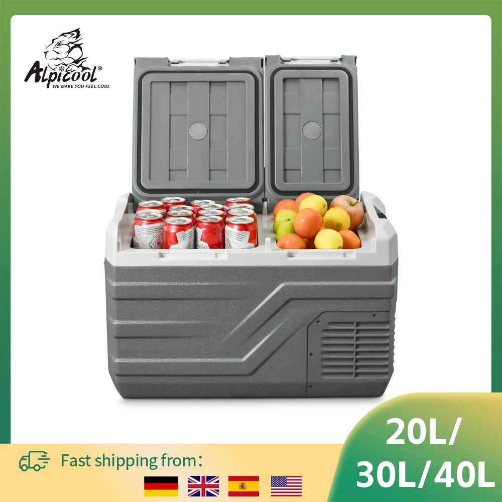 Portable Refrigerator Mini Fridge Freezer 12V Compressor Cooler for Camping