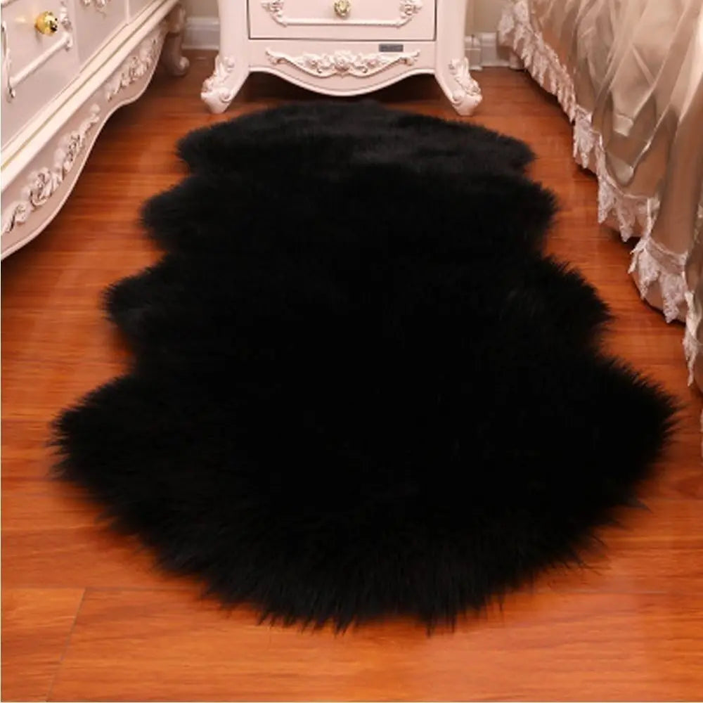 Faux Fluffy Shaggy Rugs Artificial Sheepskin Long Hair Carpet Floor Wool Fluffy Mat