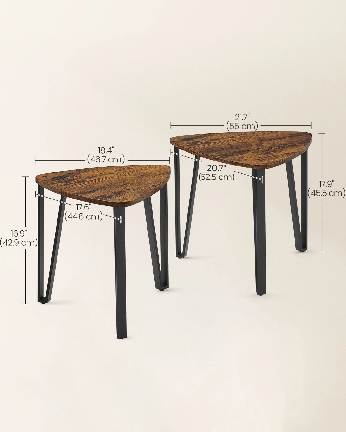 ndustrial Small Stacking Side Tables