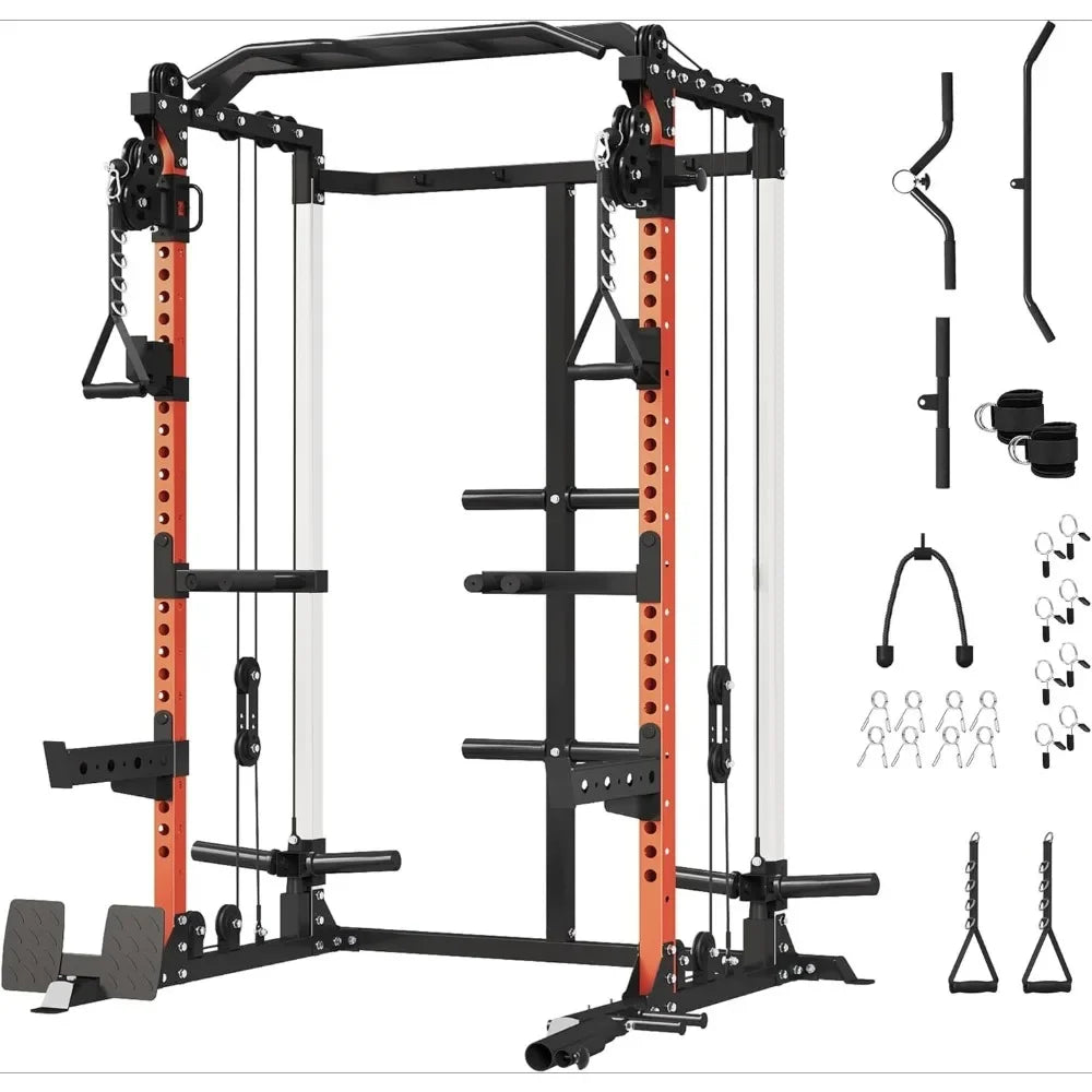 Multi-Function Squat Rack w/ Cable Crossover