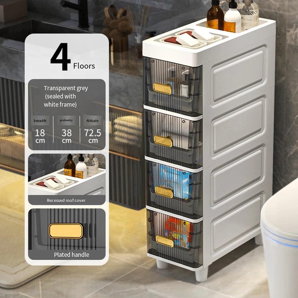 Corner Tier Bathroom Drawer Cabinet