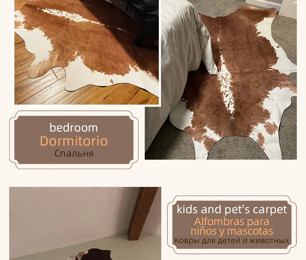 American style Animal Print Rug faux fur