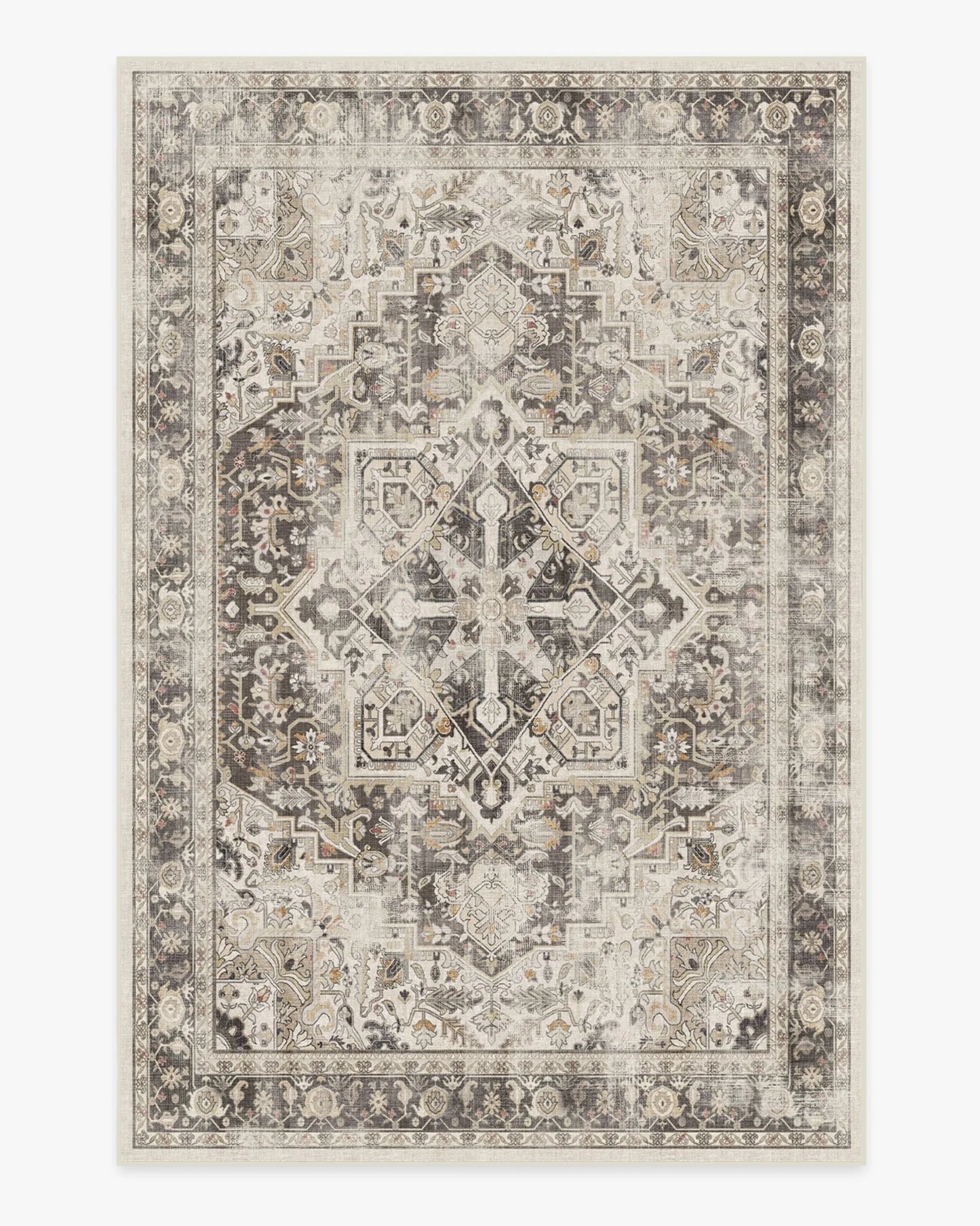 Traditional Persian Vintage Turkish Geometric Pattern Carpet