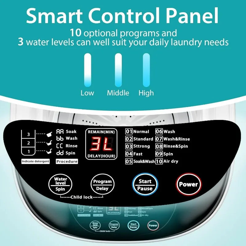 All-in-One Washer Spinner Combo w/Drain Pump